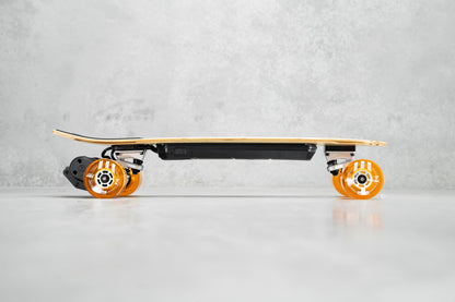 Evolve Skateboards Stoke X Bamboo Cruiser Electric Skateboard Orange Wheels