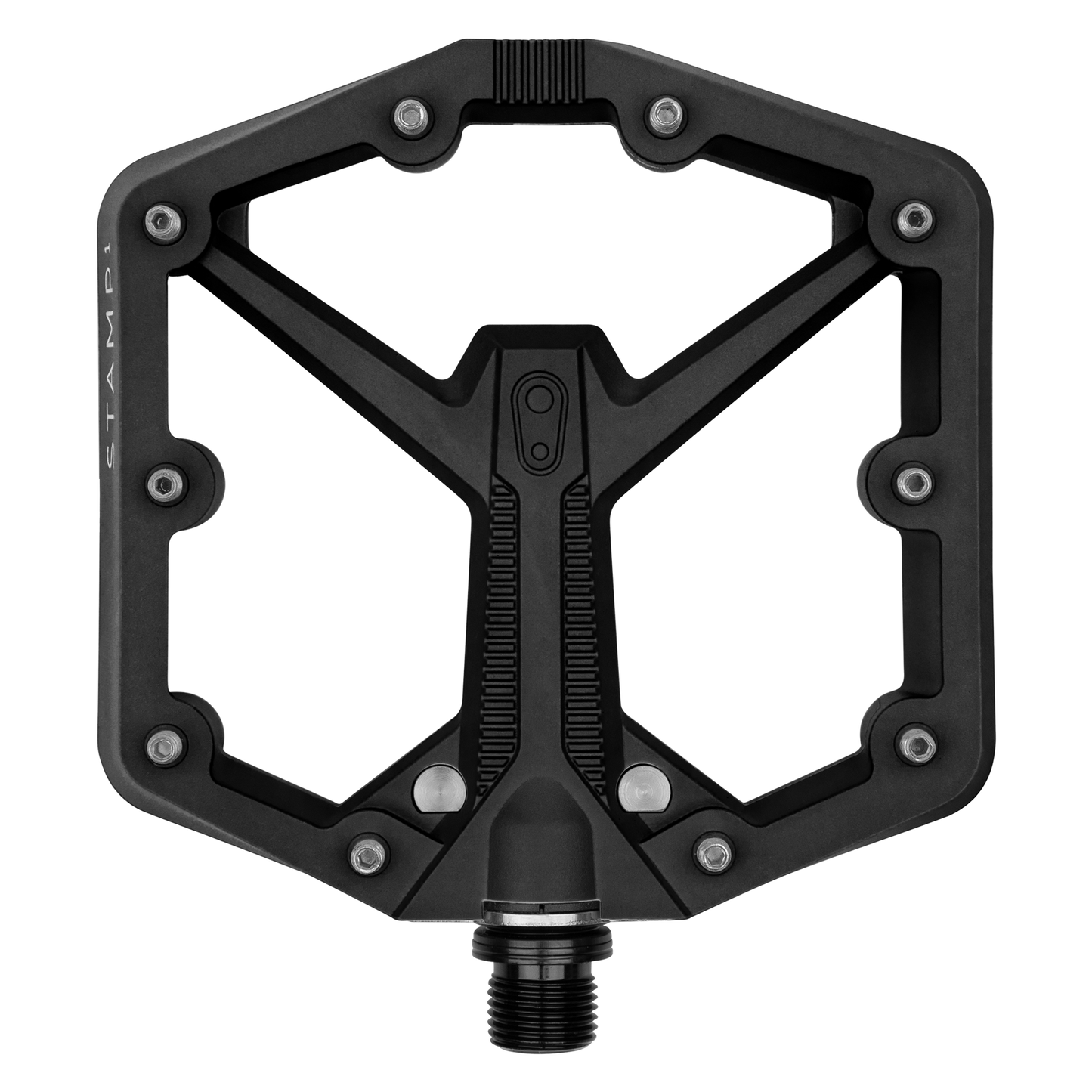 Crankbrothers Stamp 1 2nd Generation 9/16" Mountain Bike Pedals, Large Black