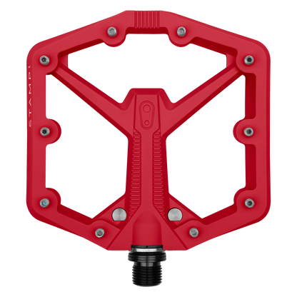 Crankbrothers Stamp 1 2nd Generation 9/16" Mountain Bike Pedals, Large Red
