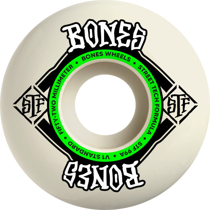 Bones STF 51mm 99a V1 Square Logo Skateboard Wheels