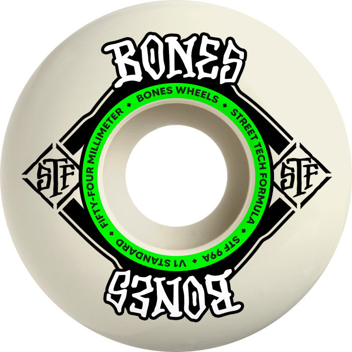 Bones STF 54mm 99a V1 Square Logo Skateboard Wheels