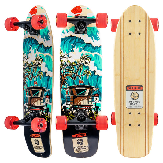 Sector 9 Bambino Shorebreak Kicktail Cruiser Longboard Complete