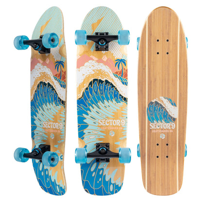 Sector 9 Bamboozler Bora Bora Kicktail Cruiser Longboard Complete