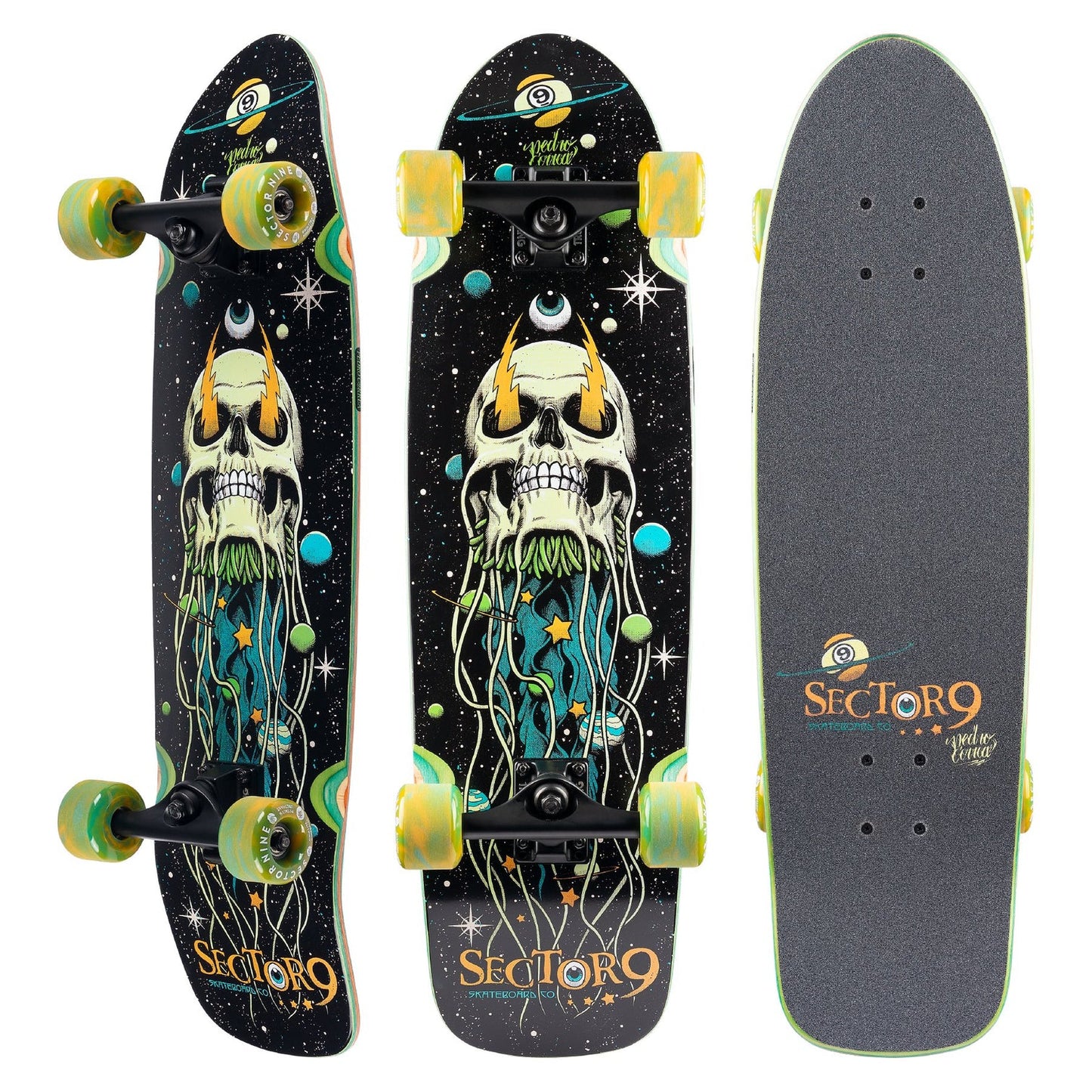 Sector 9 Chop Hop Charge Double Kick Cruiser Longboard Complete