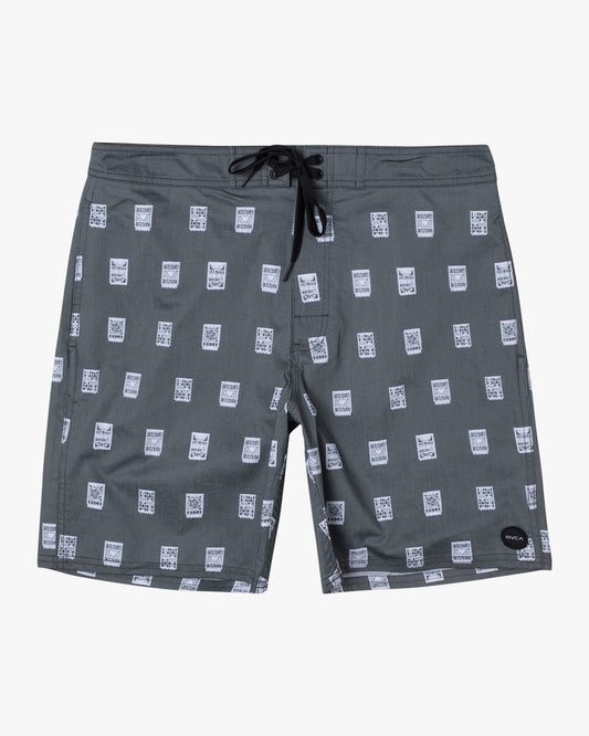 RVCA Men's Hot Fudge 18" Swimsuit Trunk Black