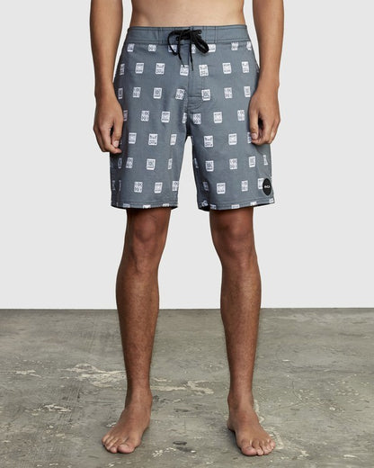 RVCA Men's Hot Fudge 18" Swimsuit Trunk Black