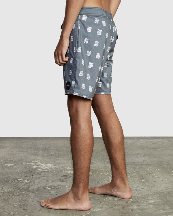 RVCA Men's Hot Fudge 18" Swimsuit Trunk Black