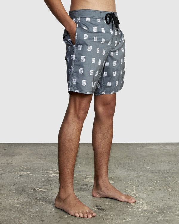 RVCA Men's Hot Fudge 18" Swimsuit Trunk Black