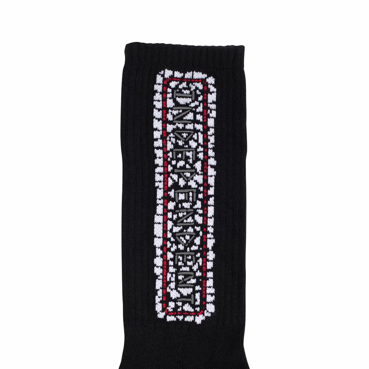 Independent Men's Tile Bar Crew Socks Red 9-11, 1 Pair Black