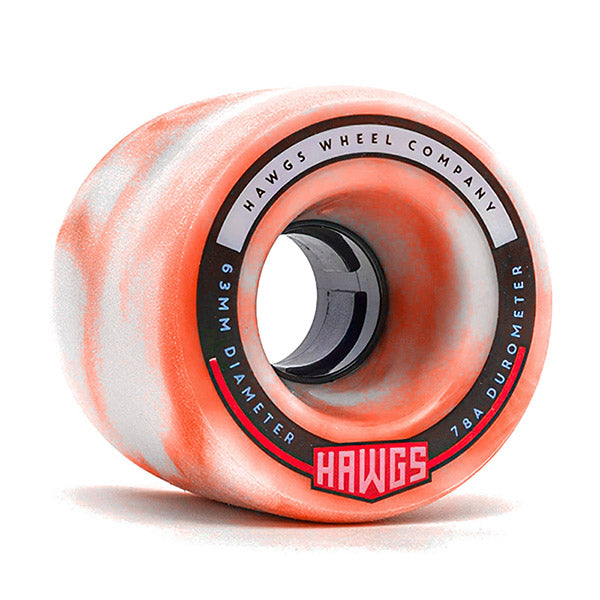 Landyachtz Hawgs Wheels 63mm 78a Fatty Fattie Hawgs Pink/White Swirl