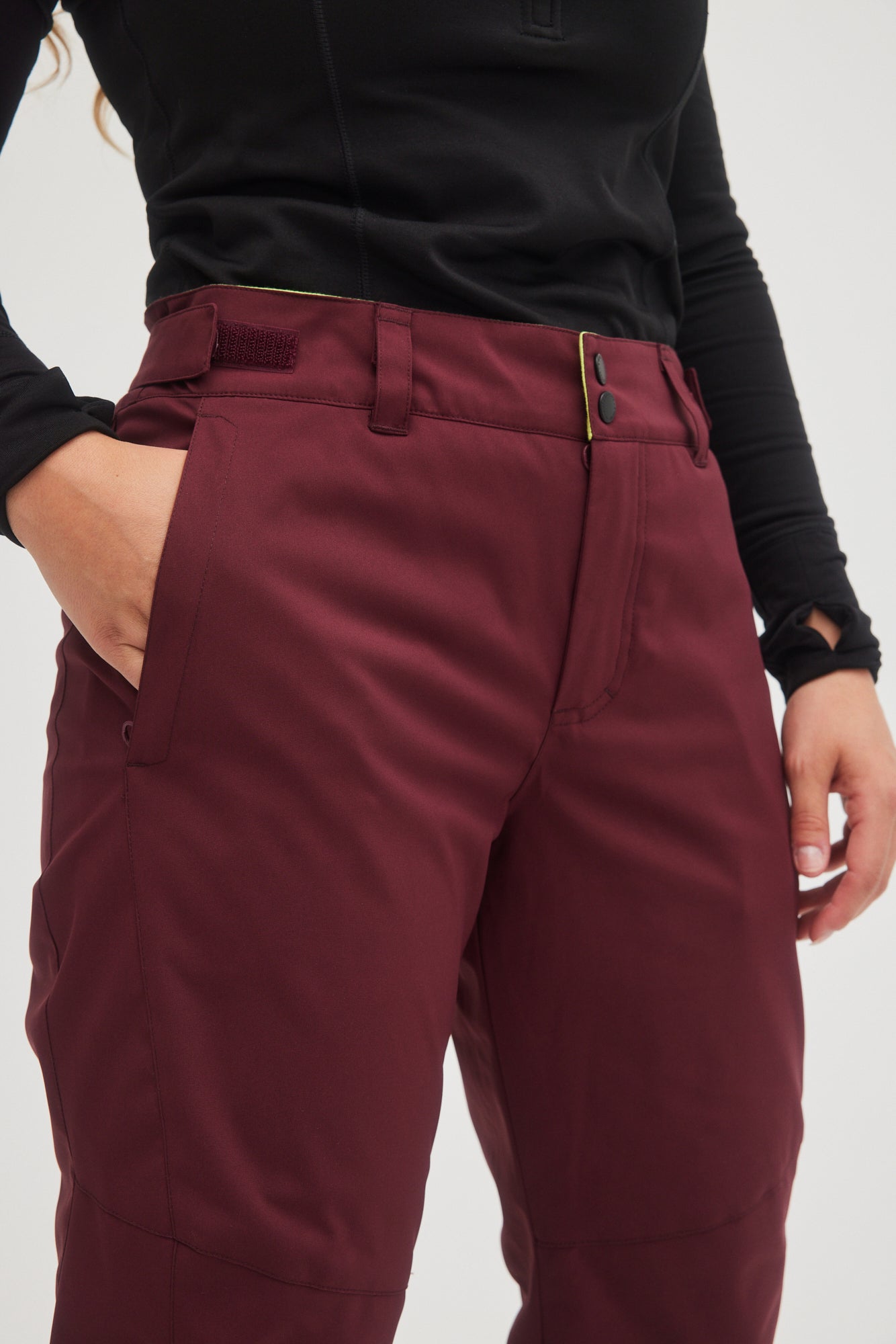Oneill womens ladies star slim 10K waterproof ski snowboard pant windsor wine maroon purple waist