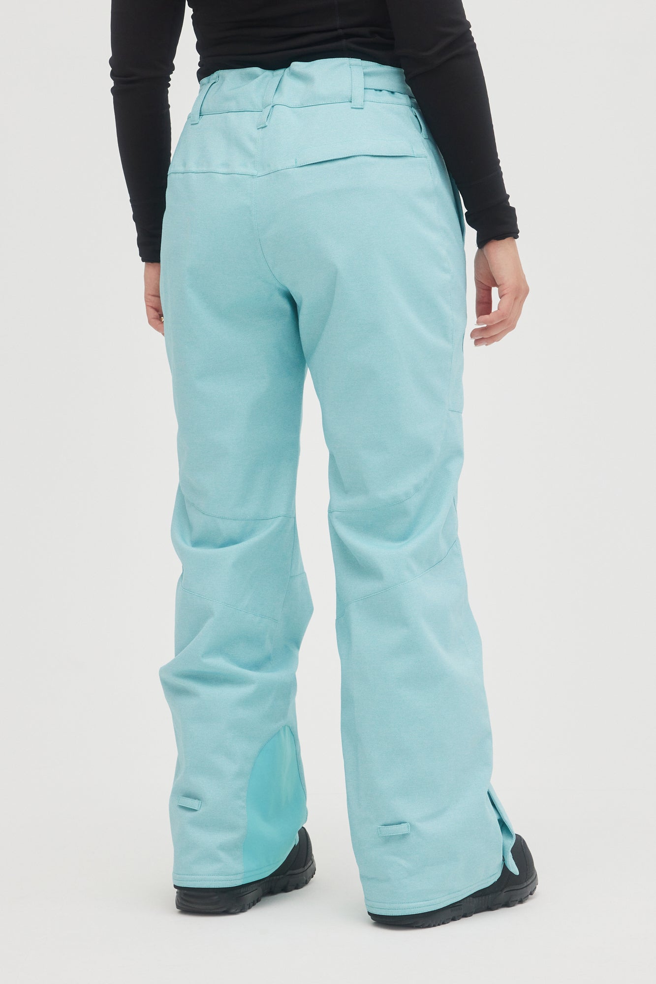 Onell womens ladies womans star melange insulated 10000mm waterproof ski snowboard pants aqua sea back rear 