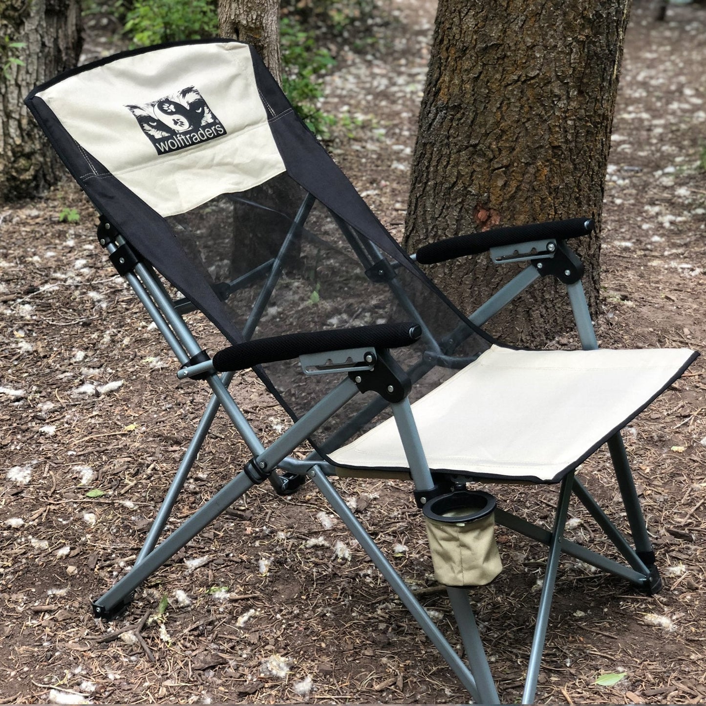 Laybak Reclining High Mesh Back Folding Camp Chair