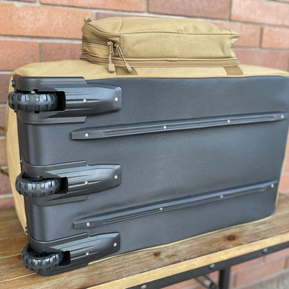 Wolftraders AlphaRoller Wheeled Deployment Luggage Bag Coyote Wheels and Tracks 