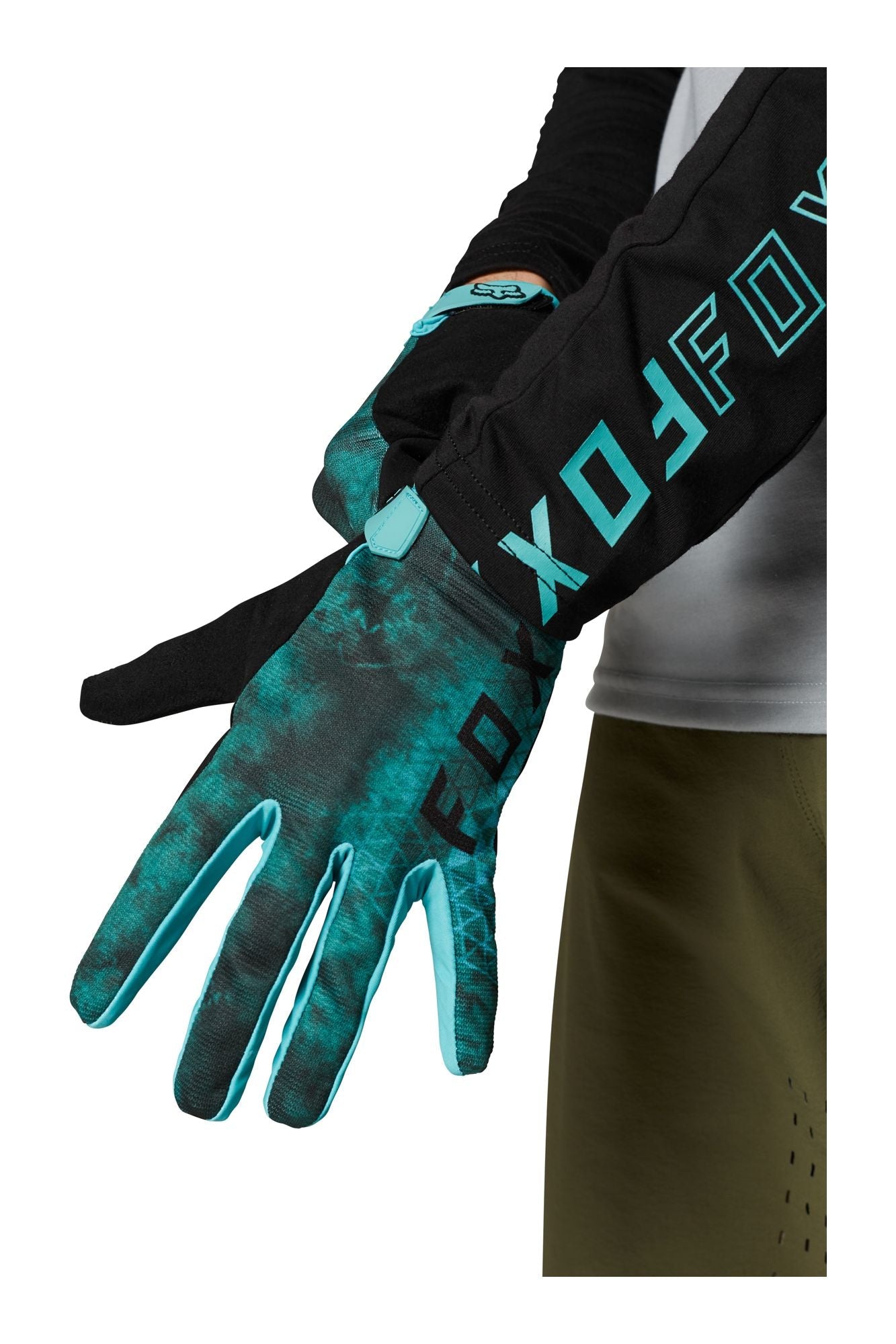 Fox Racing Guy's Ranger MTB Mountain Bike Bicycle Glove Teal Top