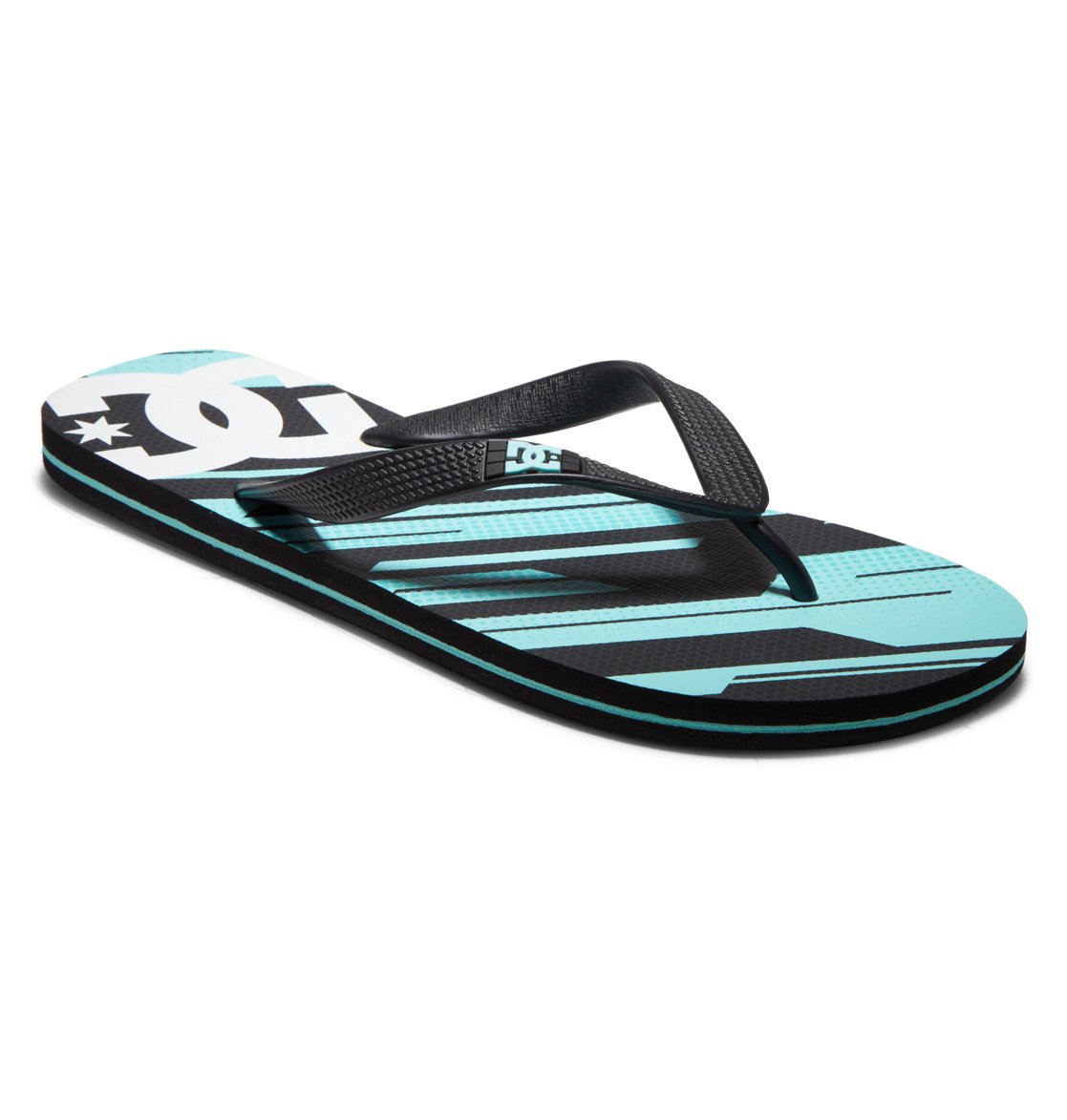 DC Spray Flip Flops Battleship Dark Teal 
