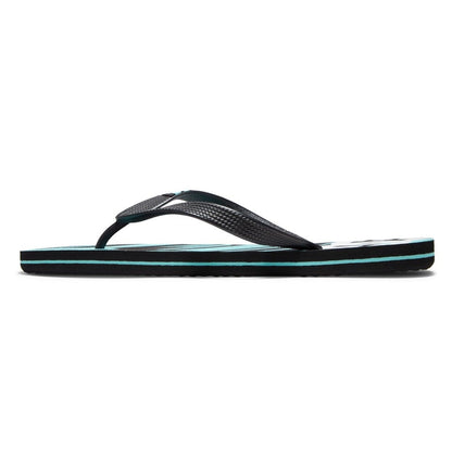 DC Spray Flip Flops Battleship Dark Teal Side