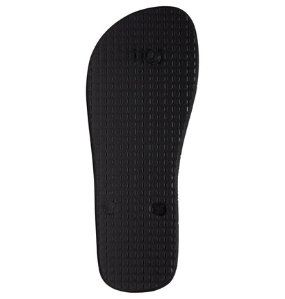 DC Shoes Men's Spray Flip Flops Metallic Green Black Bottom