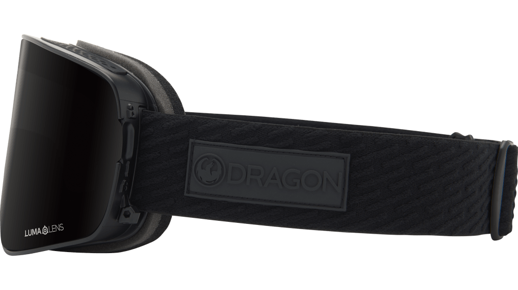 Dragon Alliance NFX2 Flat Lens Quick Change Frameless Ski Snowboard Goggle Midnight Black Midnight Black and Violet Lens Band
