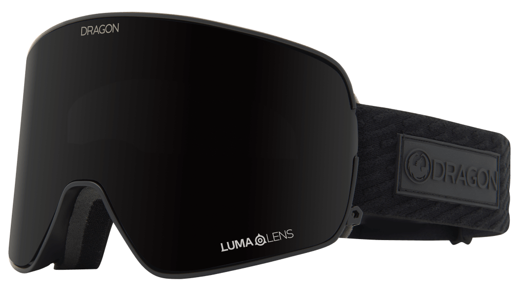 Dragon Alliance NFX2 Flat Lens Quick Change Frameless Ski Snowboard Goggle Midnight Black Midnight Black and Violet Lens Profile