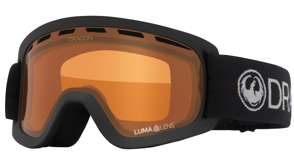 Dragon Alliance Little Lil D Kids Child Youth Ski Snowboard Goggles Charcoal Black Amber Lens Profile