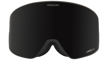 Dragon Alliance PXV2 Quick Change Flat Lens Ski Snowboard Goggles Midnight Black Midnight Black Lens Front Face