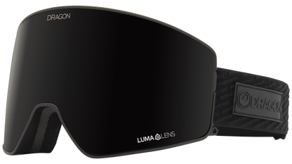 Dragon Alliance PXV2 Quick Change Flat Lens Ski Snowboard Goggles Midnight Black Midnight Black Lens Profile