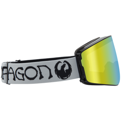 Dragon Alliance PXV2 Quick Change Flat Lens Ski Snowboard Goggles Classic Gray Gold Ion Mirror Lens