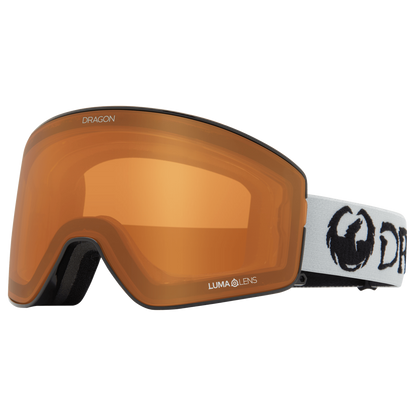 Dragon Alliance PXV2 Quick Change Flat Lens Ski Snowboard Goggles Classic Gray Amber Lens