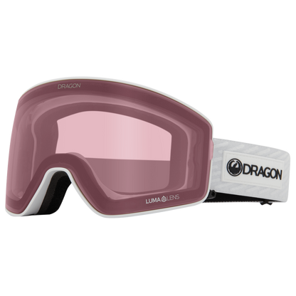Dragon Alliance PXV2 Quick Change Flat Lens Ski Snowboard Goggles Blizzard White Light Rose Lens