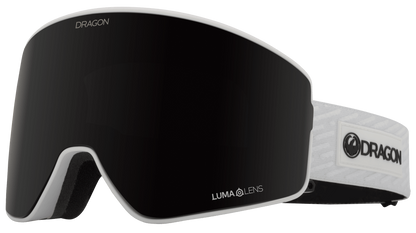 Dragon Alliance PXV2 Quick Change Flat Lens Ski Snowboard Goggles Blizzard White Dark Smoke Gray Lens Profile