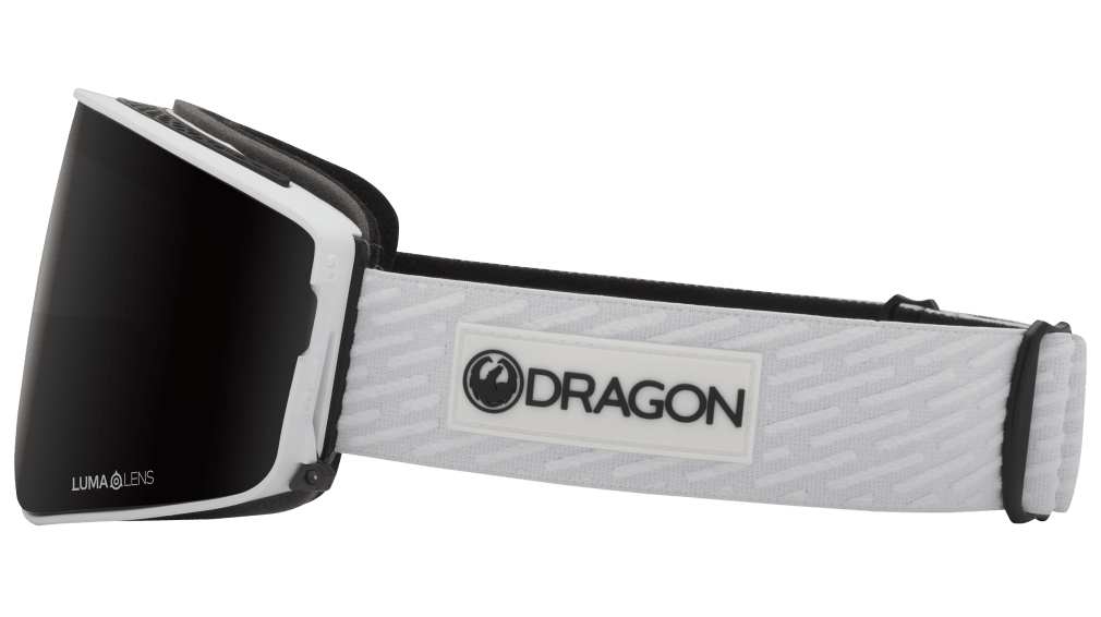 Dragon Alliance PXV2 Quick Change Flat Lens Ski Snowboard Goggles Blizzard White Dark Smoke Gray Lens Band