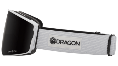 Dragon Alliance PXV2 Quick Change Flat Lens Ski Snowboard Goggles Blizzard White Dark Smoke Gray Lens Band