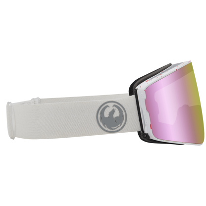 Dragon Alliance PXV2 Quick Change Flat Lens Ski Snowboard Goggles Reused Pink Ion Mirror Lens