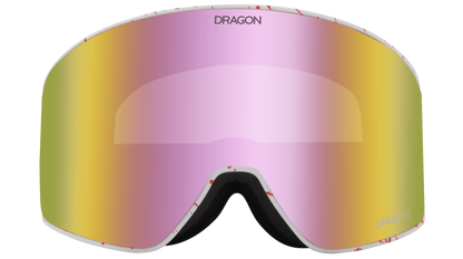 Dragon Alliance PXV2 Quick Change Flat Lens Ski Snowboard Goggles Reused Pink Ion Mirror Lens