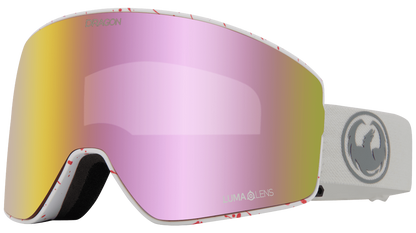 Dragon Alliance PXV2 Quick Change Flat Lens Ski Snowboard Goggles Reused Pink Ion Mirror Lens
