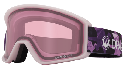 Dragon Alliance DXT OTG Small Fit Youth Flat Lens Ski Snowboard Goggles Origami Pink Purple Light Rose Lens Profile