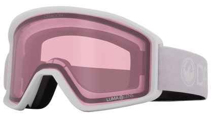 Dragon Alliance DXT OTG Small Fit Youth Flat Lens Ski Snowboard Goggles Lilac Lite Pink Light Rose Lens Profile