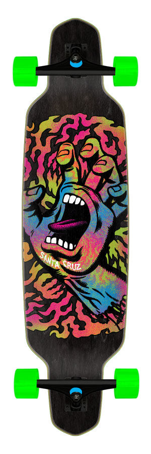 Santa Cruz Obscure Hand 9.50in x 37.52in Drop Down Longboard Complete Bottom