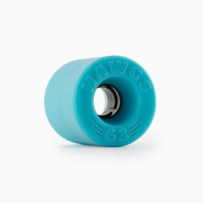 Hawgs Wheels 63mm Doozies Blue 78a Stone Ground Cruiser Freeride Longboard Wheels