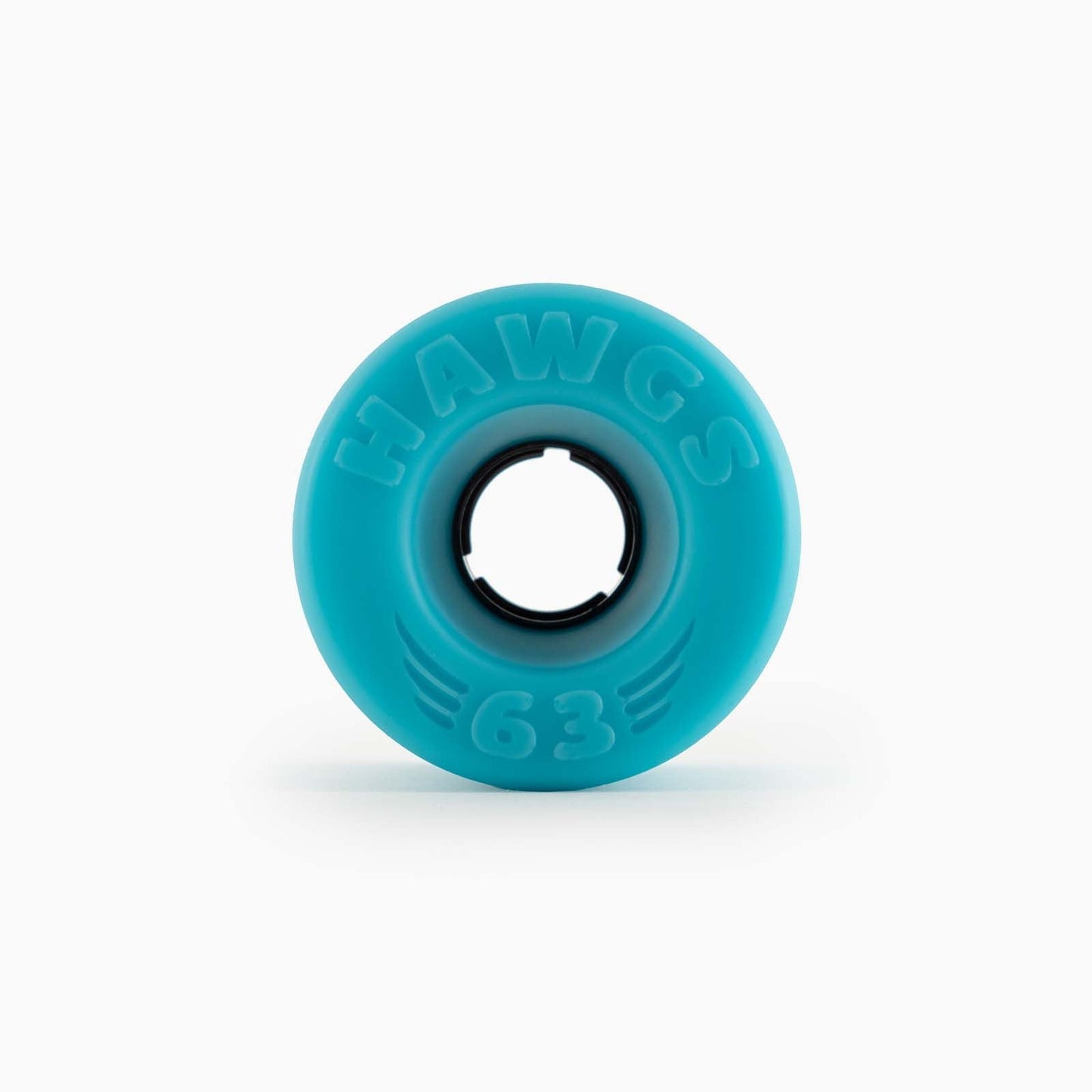 Hawgs Wheels 63mm Doozies Blue 78a Stone Ground Cruiser Freeride Longboard Wheels Front