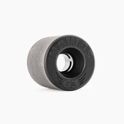 Hawgs Wheels 63mm Doozies Black 78a Stone Ground Cruiser Freeride Longboard Wheels