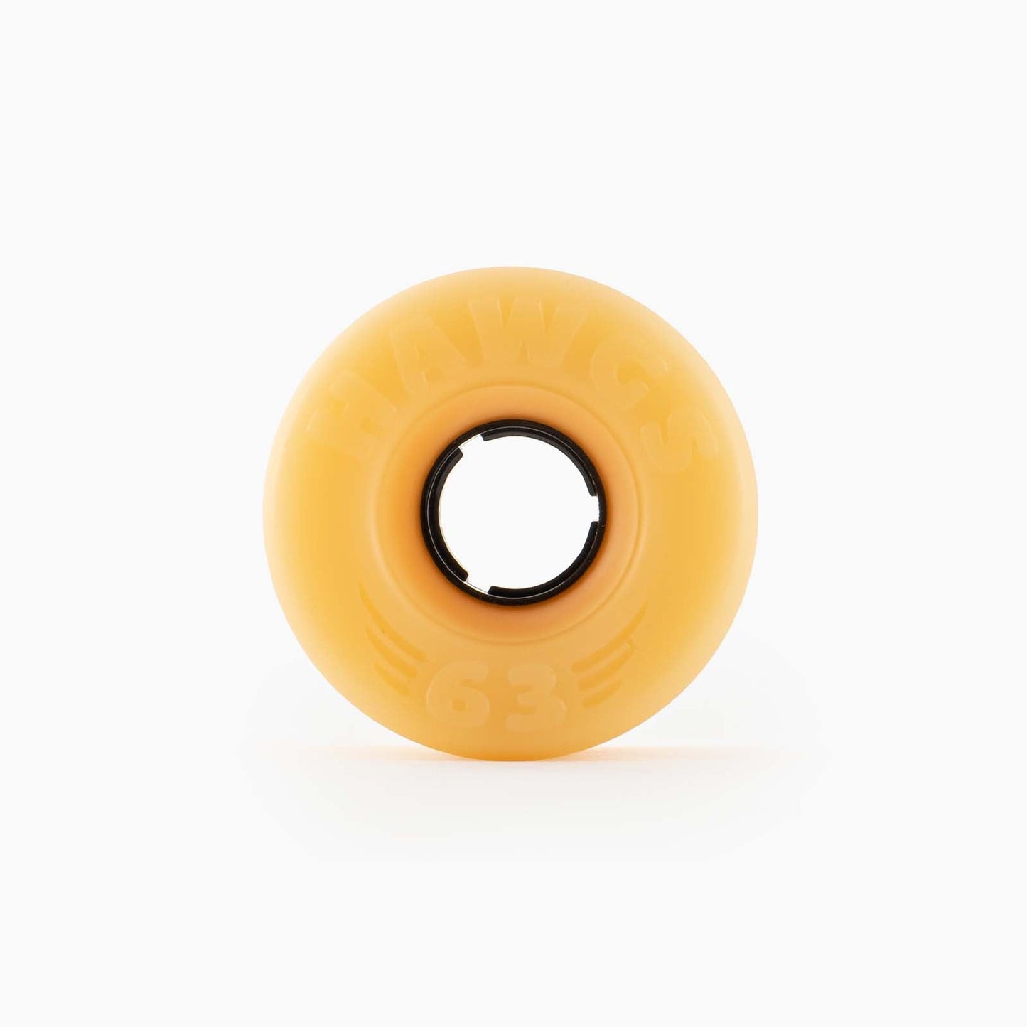 Hawgs Wheels 63mm Doozies Mango Orange 78a Stone Ground Cruiser Freeride Longboard Wheels Front