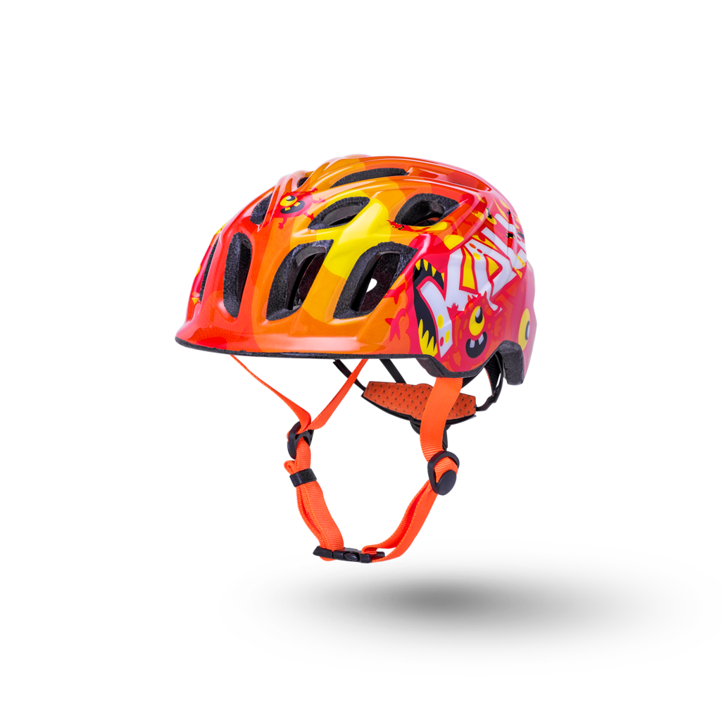 Kali protectives Kali Chakra Child Bike Helmet Monsters Orange Front Main
