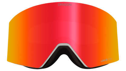 Dragon Alliance RVX Magnetic OTG Quick Change Ski Snowboard Goggles Icon Black White Red Ion Mirrored Lens Front Face
