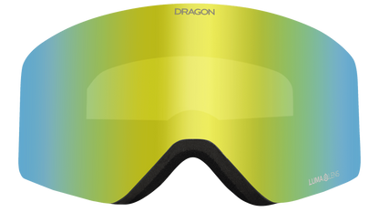 Dragon R1 OTG Over the Glasses Rimless Flat Lens Goggle Classic Grey Gold Ion Mirror Lens
