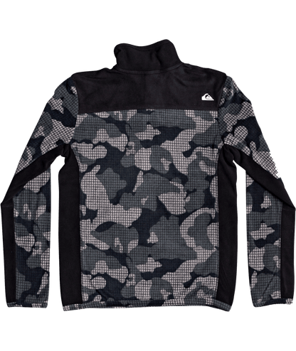 Quicksilver Boy's Aker Technical Half-Zip Fleece True Black Back View