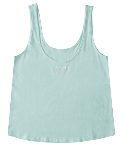 Element Women's Branded Low Back Scoop Tank Top Light Blue Back