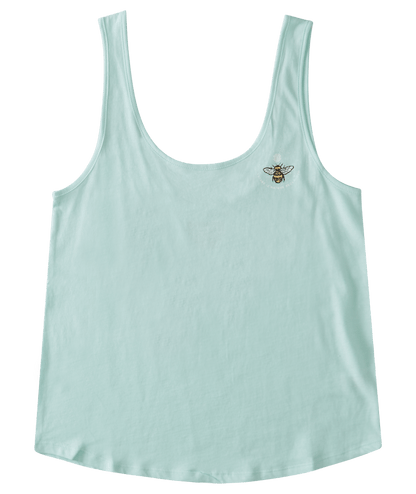 Element Women's Branded Low Back Scoop Tank Top Light Blue Front