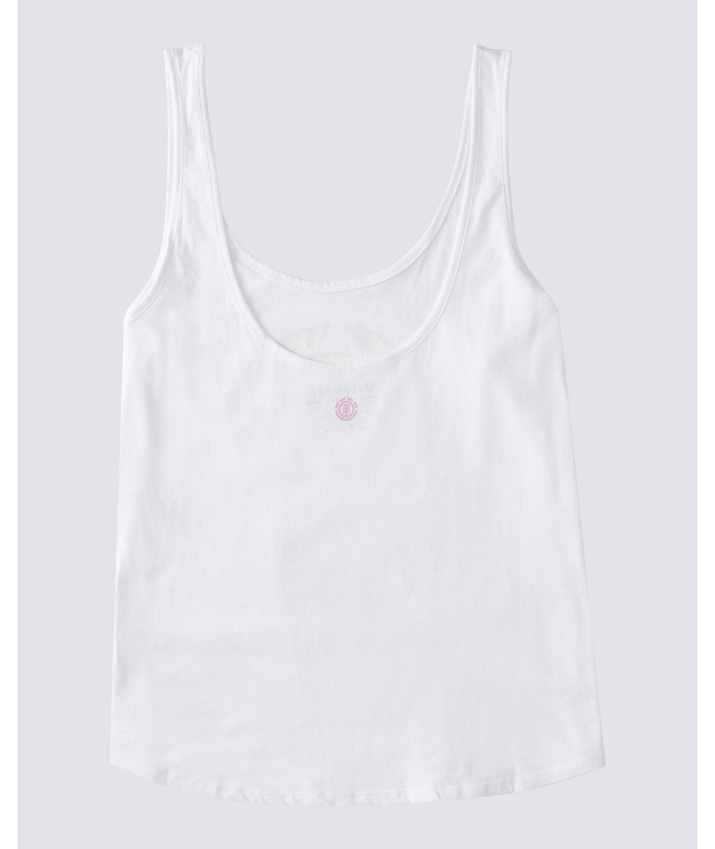 Element Women's Juniors Modern Low Scoop Neck Tank White Back